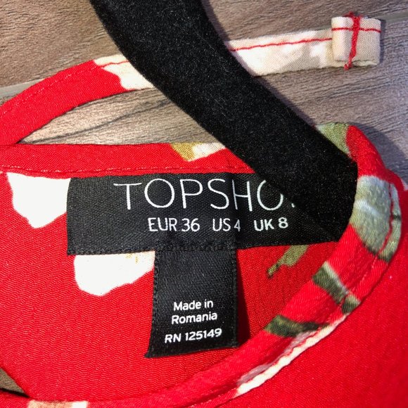 TOPSHOP Ruffle Floral Tea Dress - Picture 8 of 8